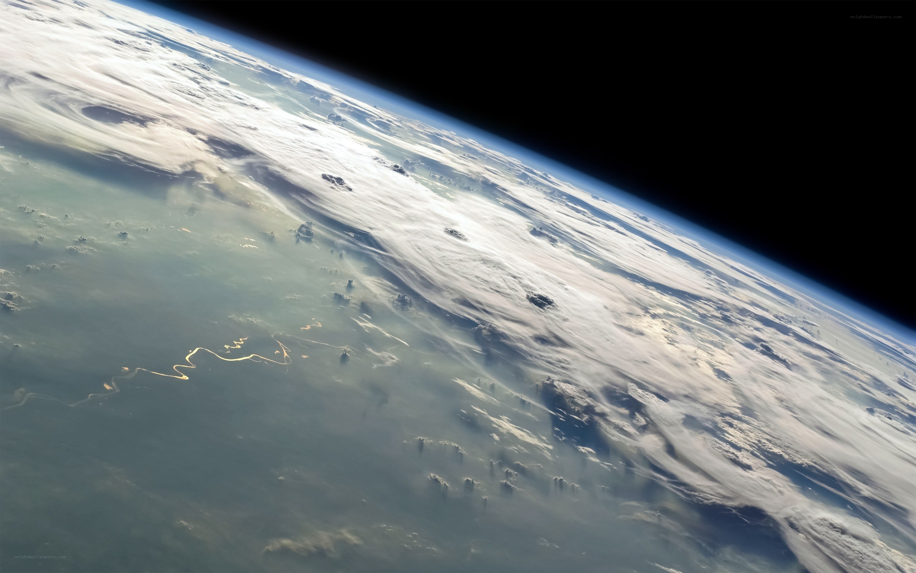 Earth from space view
