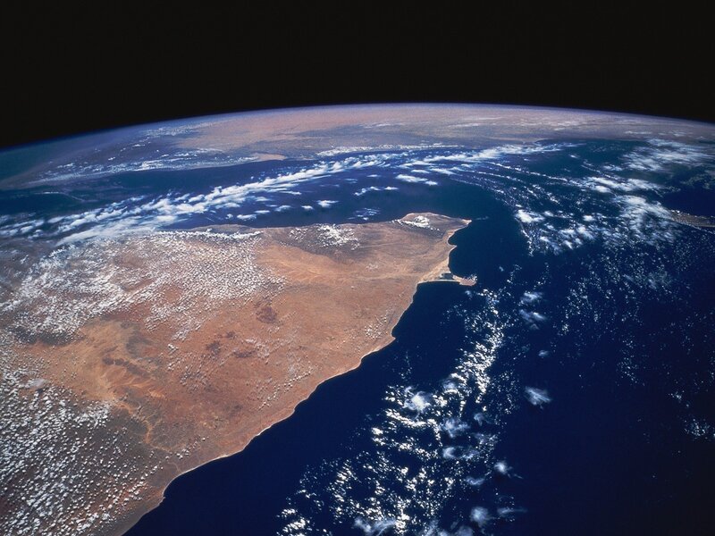Earth from space view