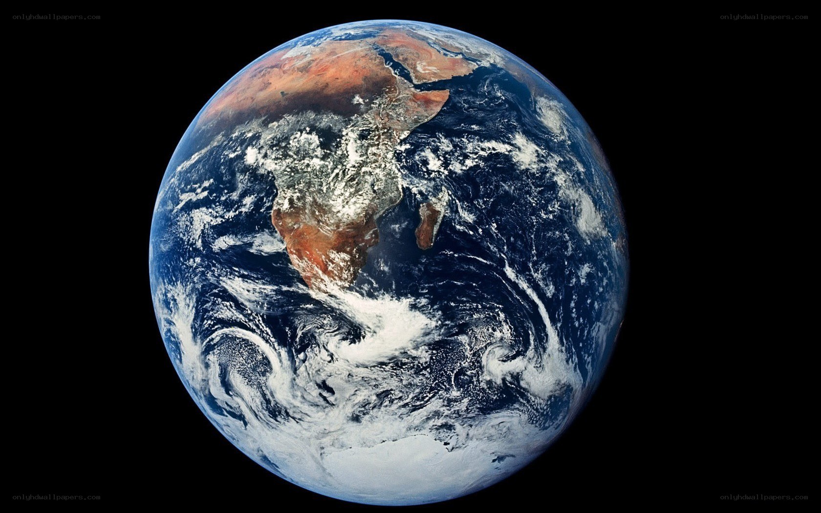Earth from space view