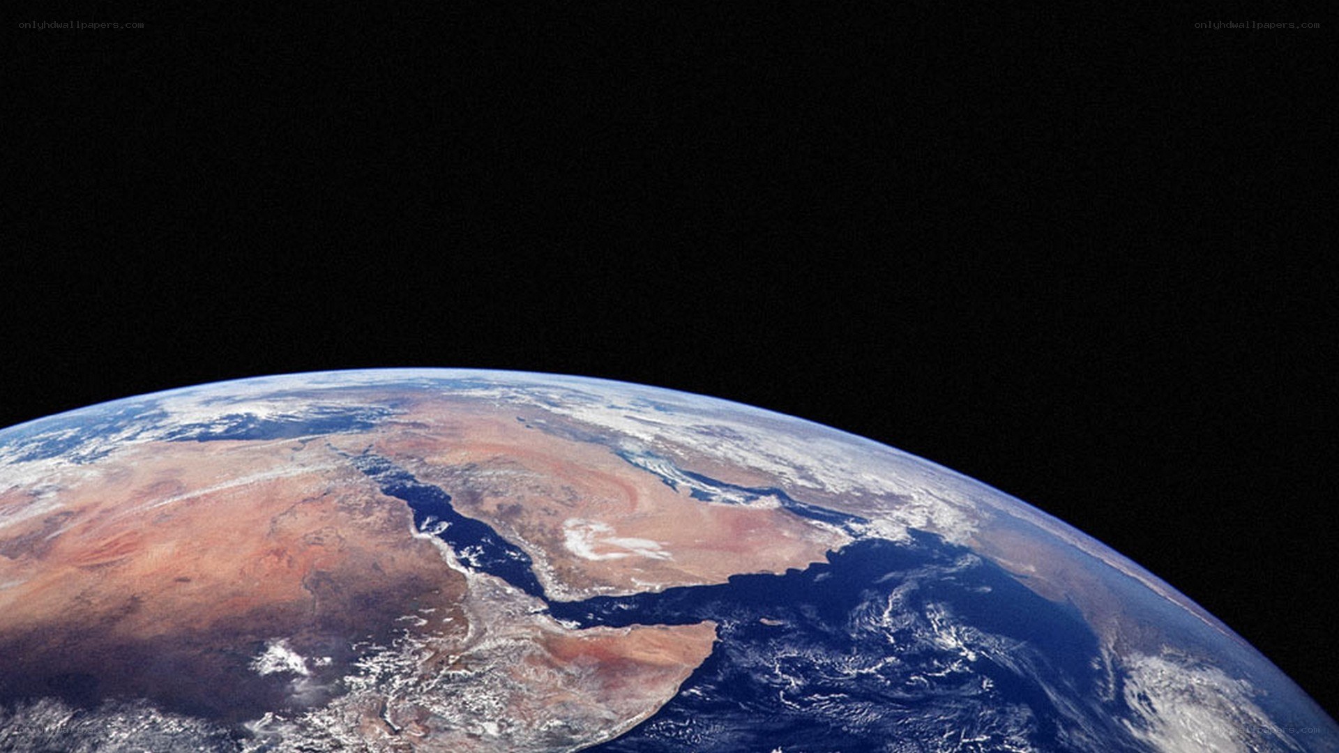 Earth from space view