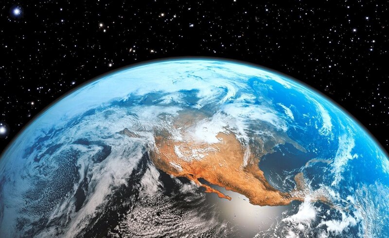 Earth from space view