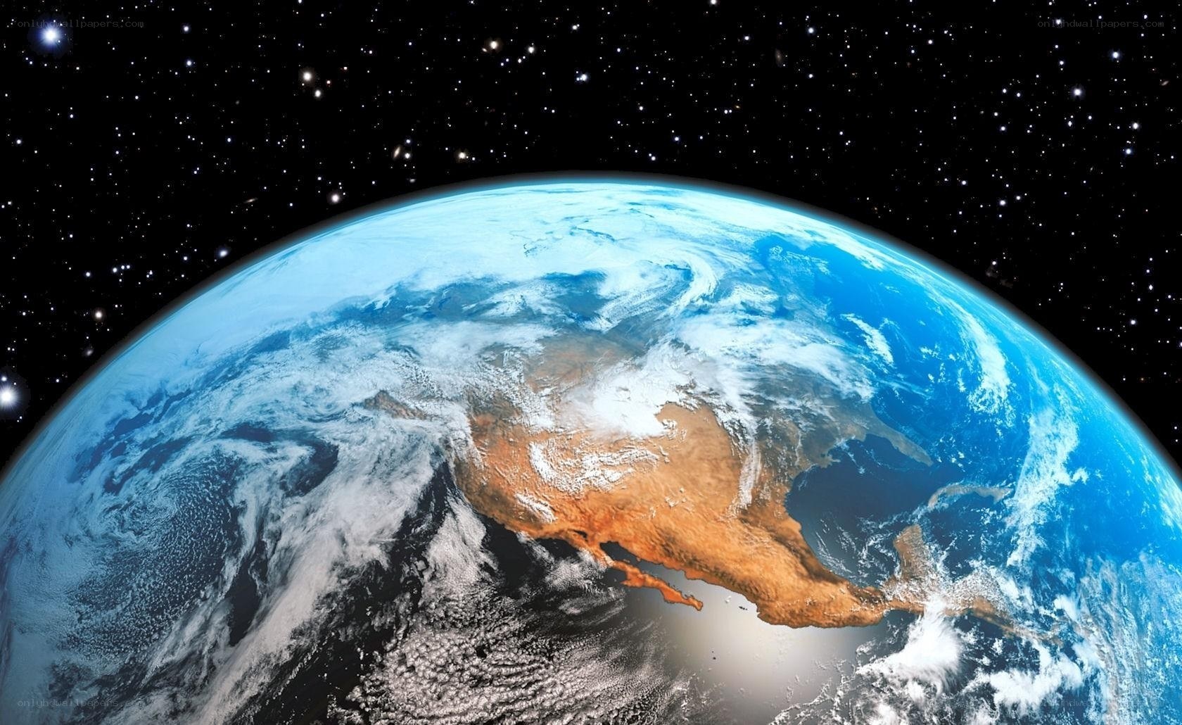 Earth from space view