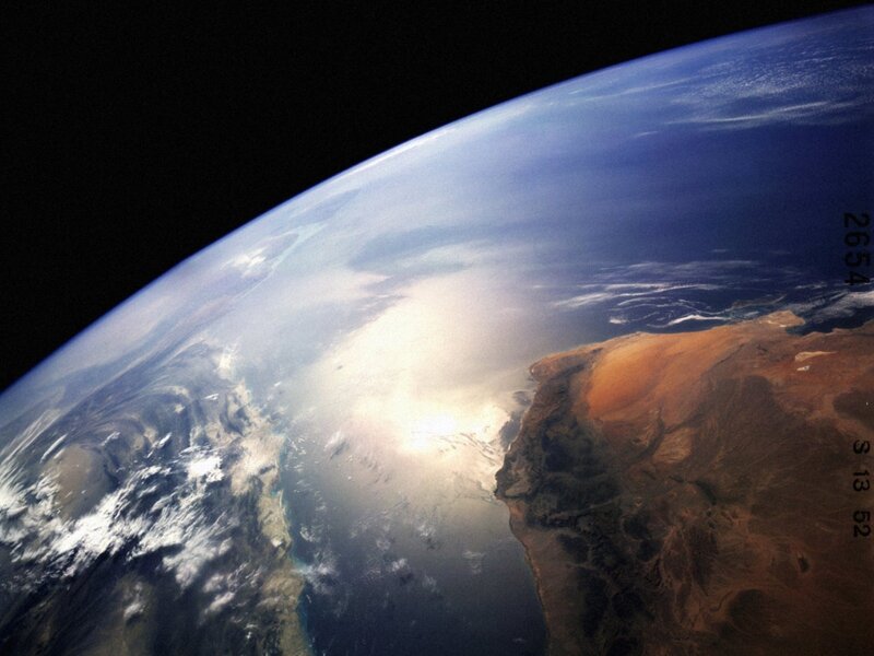 Earth from space view