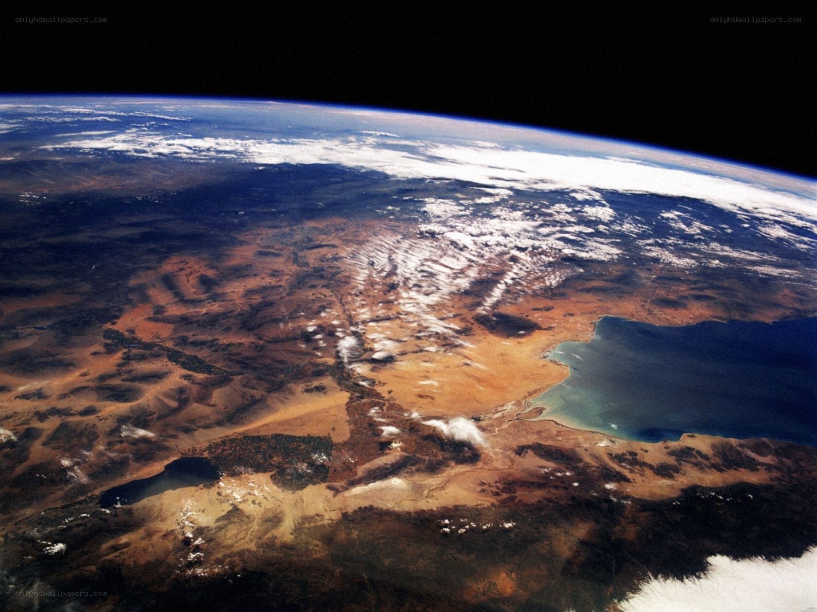 Earth from space view