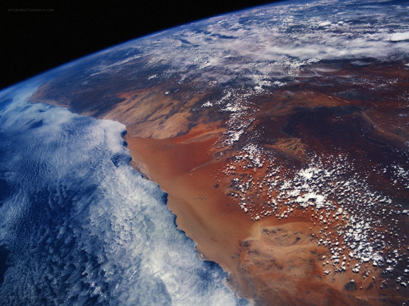 Earth from space view