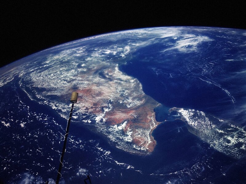 Earth from space view