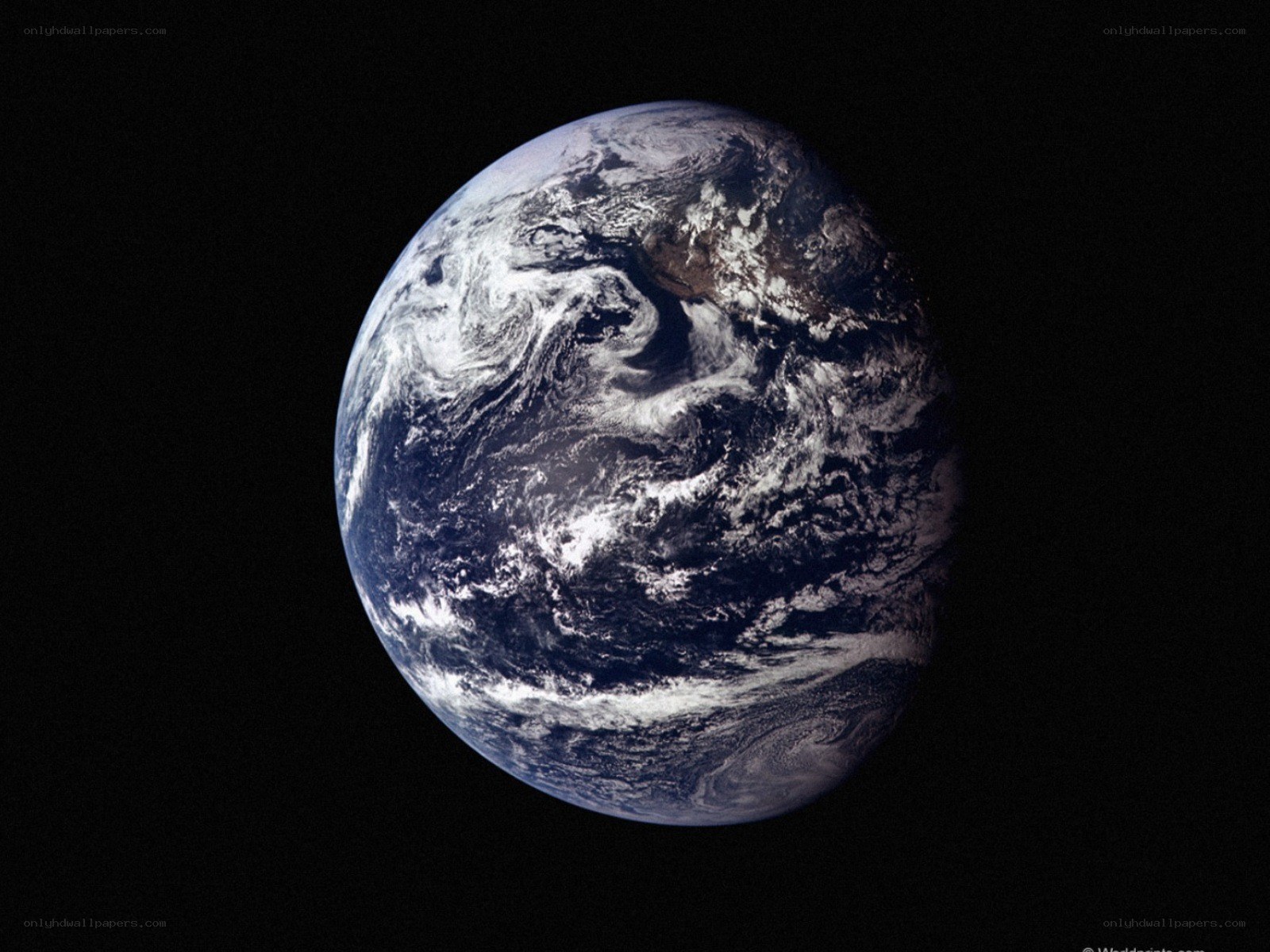 Earth from space view
