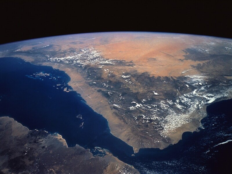 Earth from space view