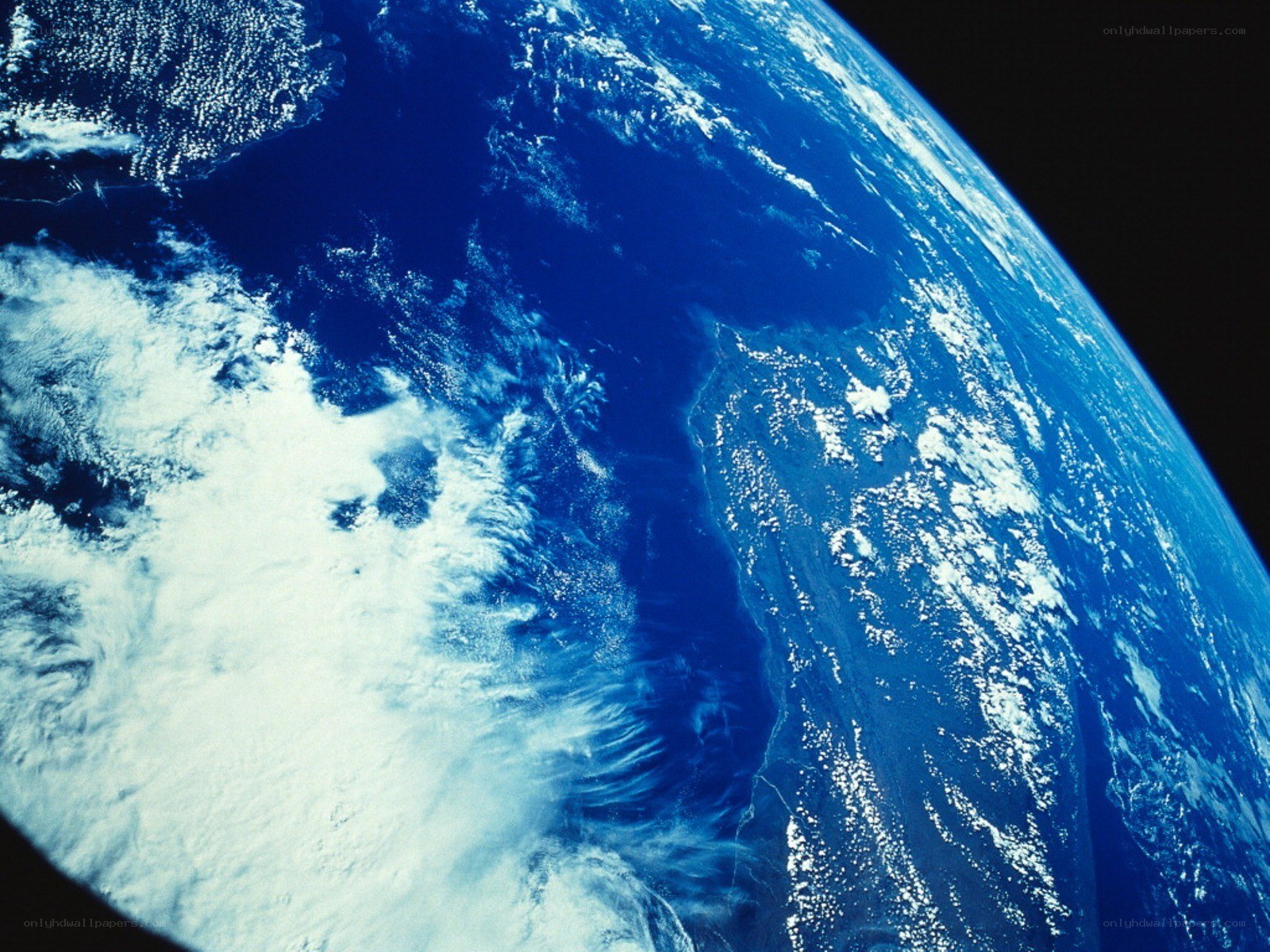 Earth from space view