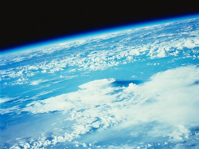 Earth from space view