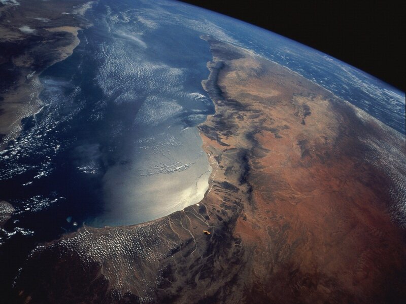Earth from space view
