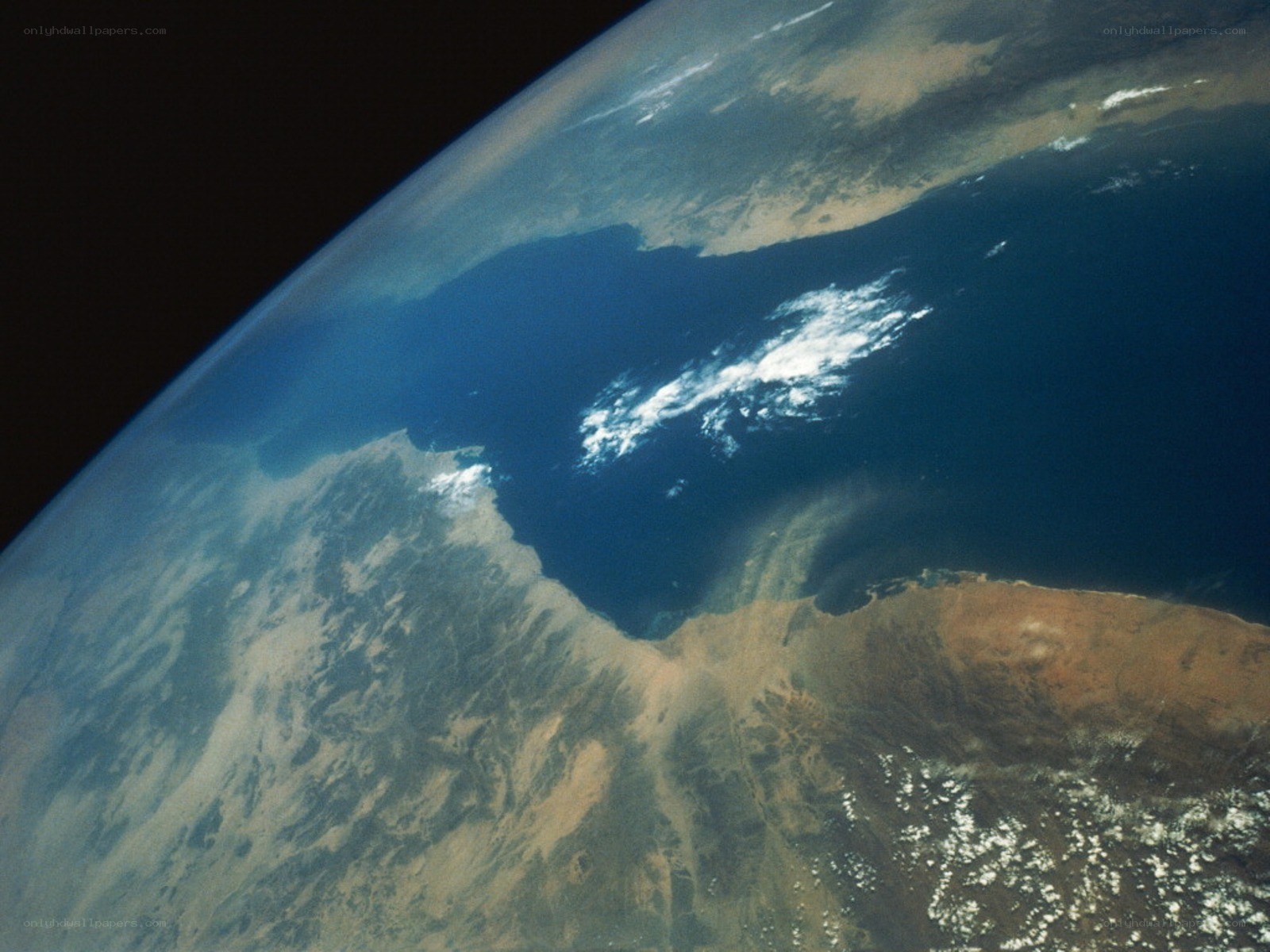 Earth from space view