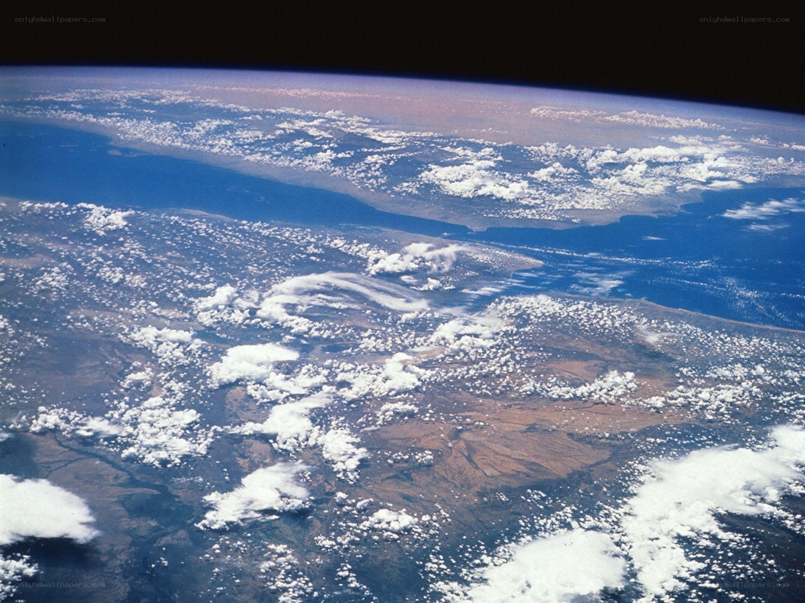 Earth from space view