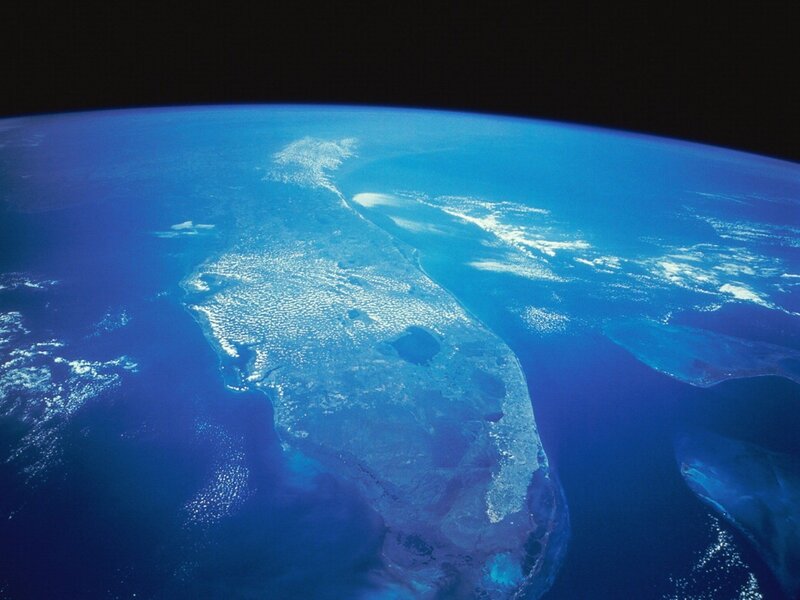 Earth from space view