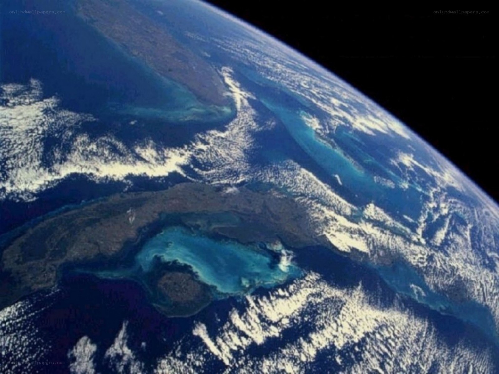 Earth from space view
