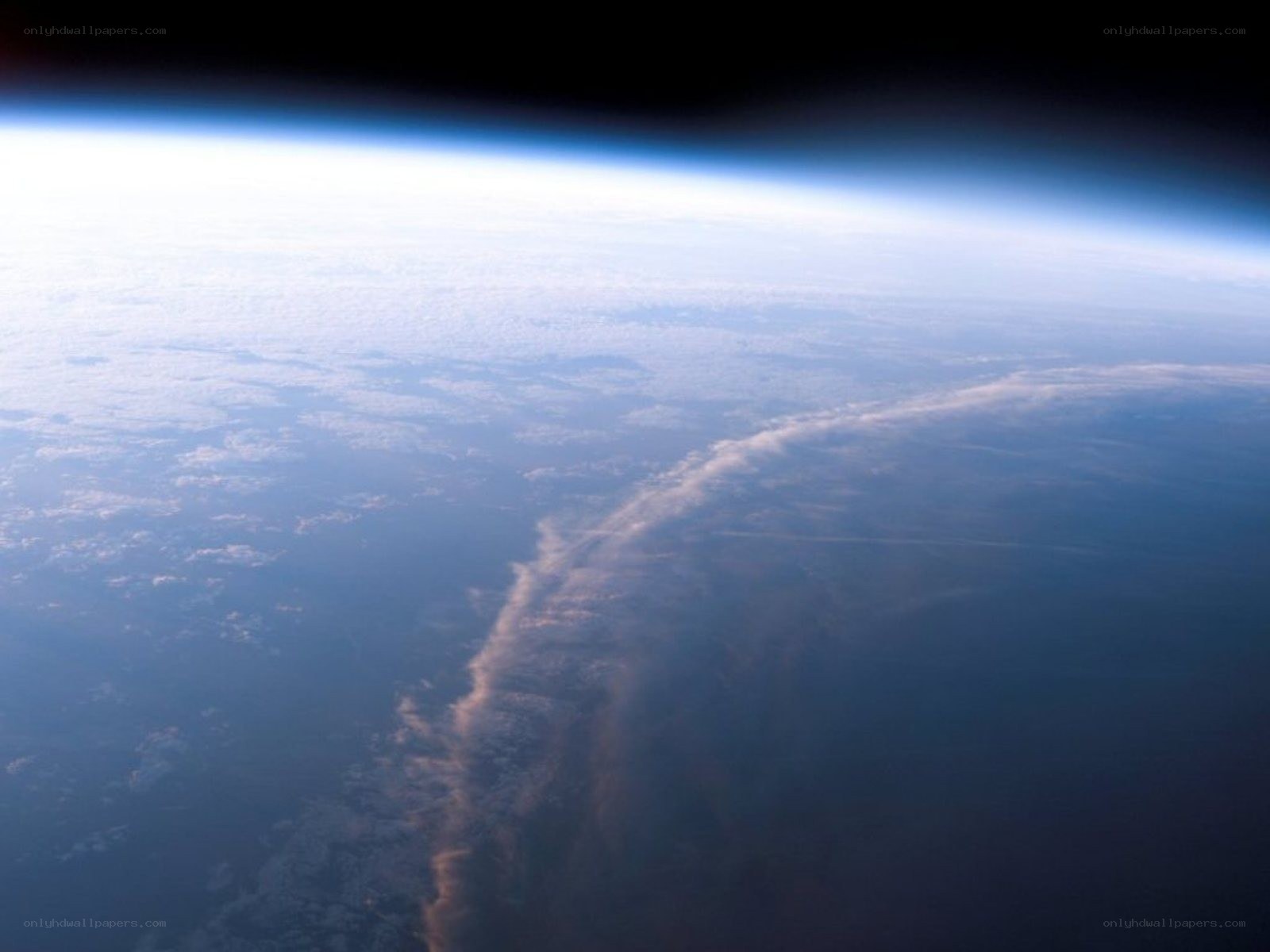 Earth from space view