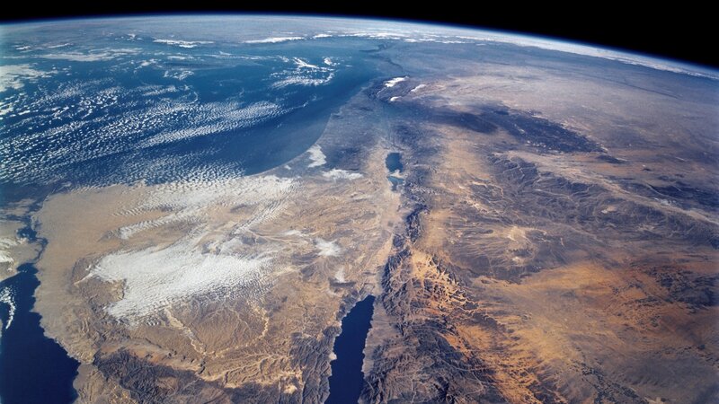 Earth from space view
