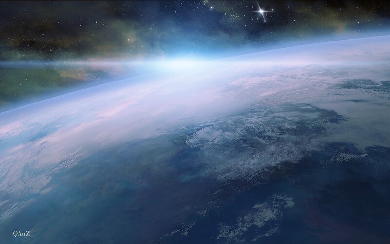 Earth from space view