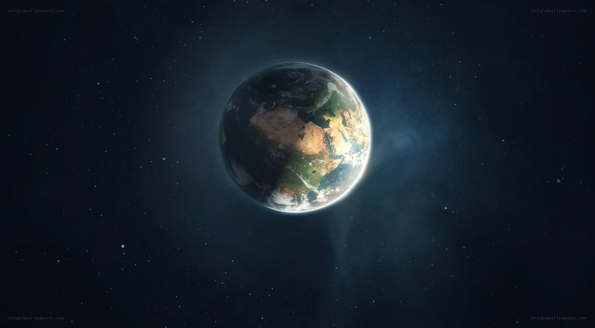 Earth from space view