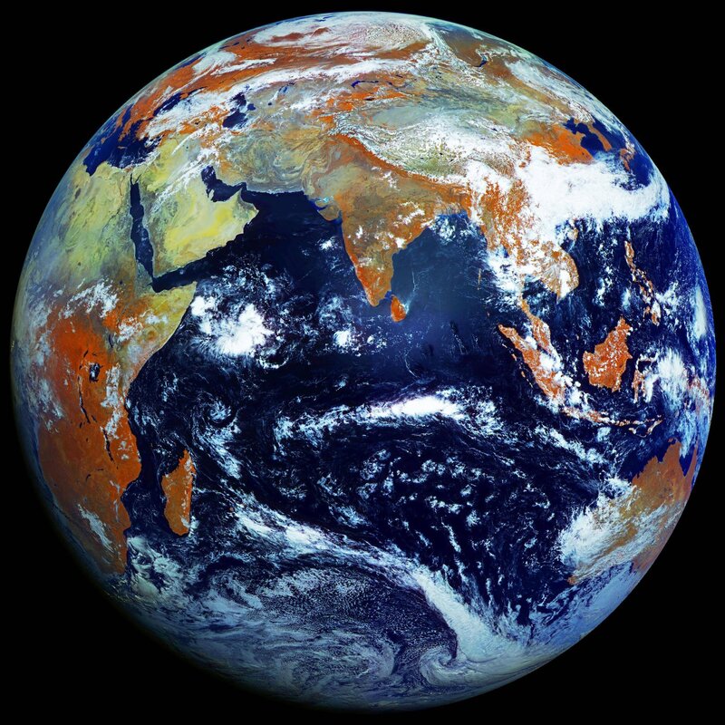 Earth from space view