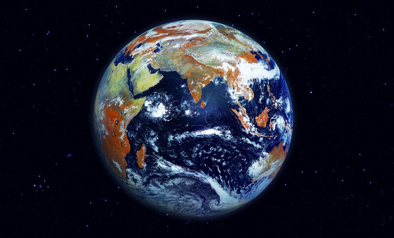 Earth from space view