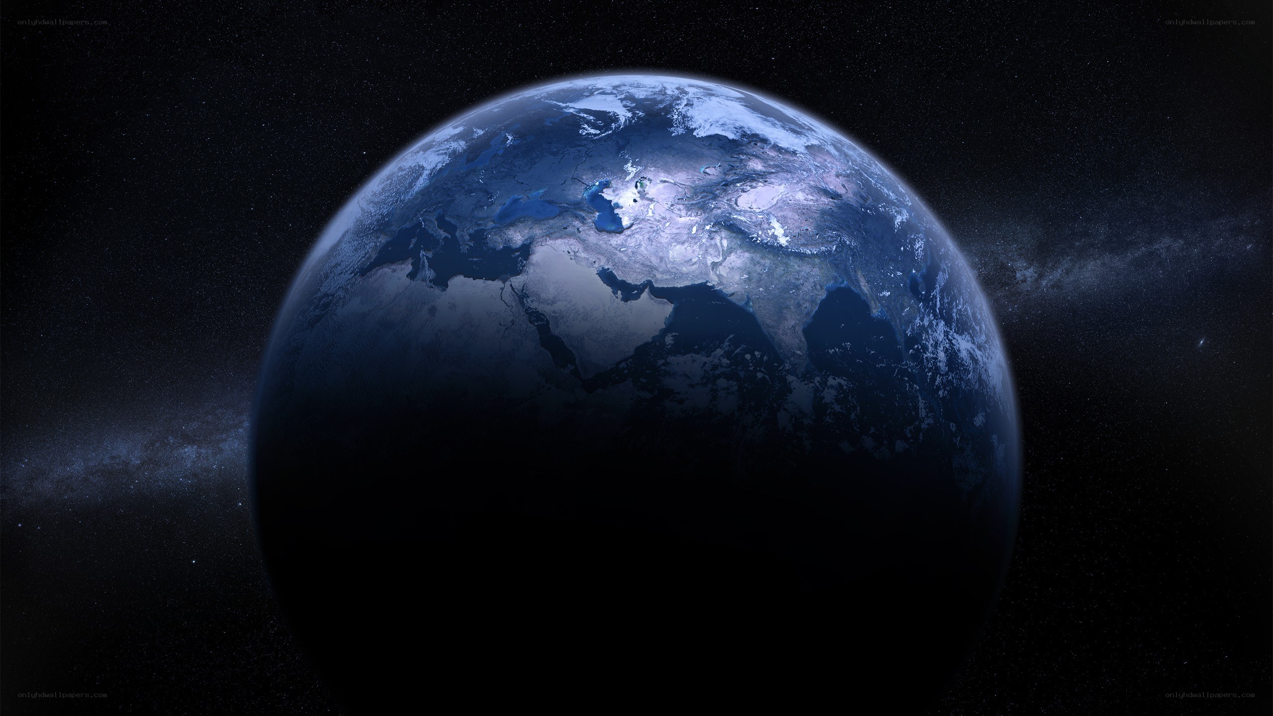 Earth from space view