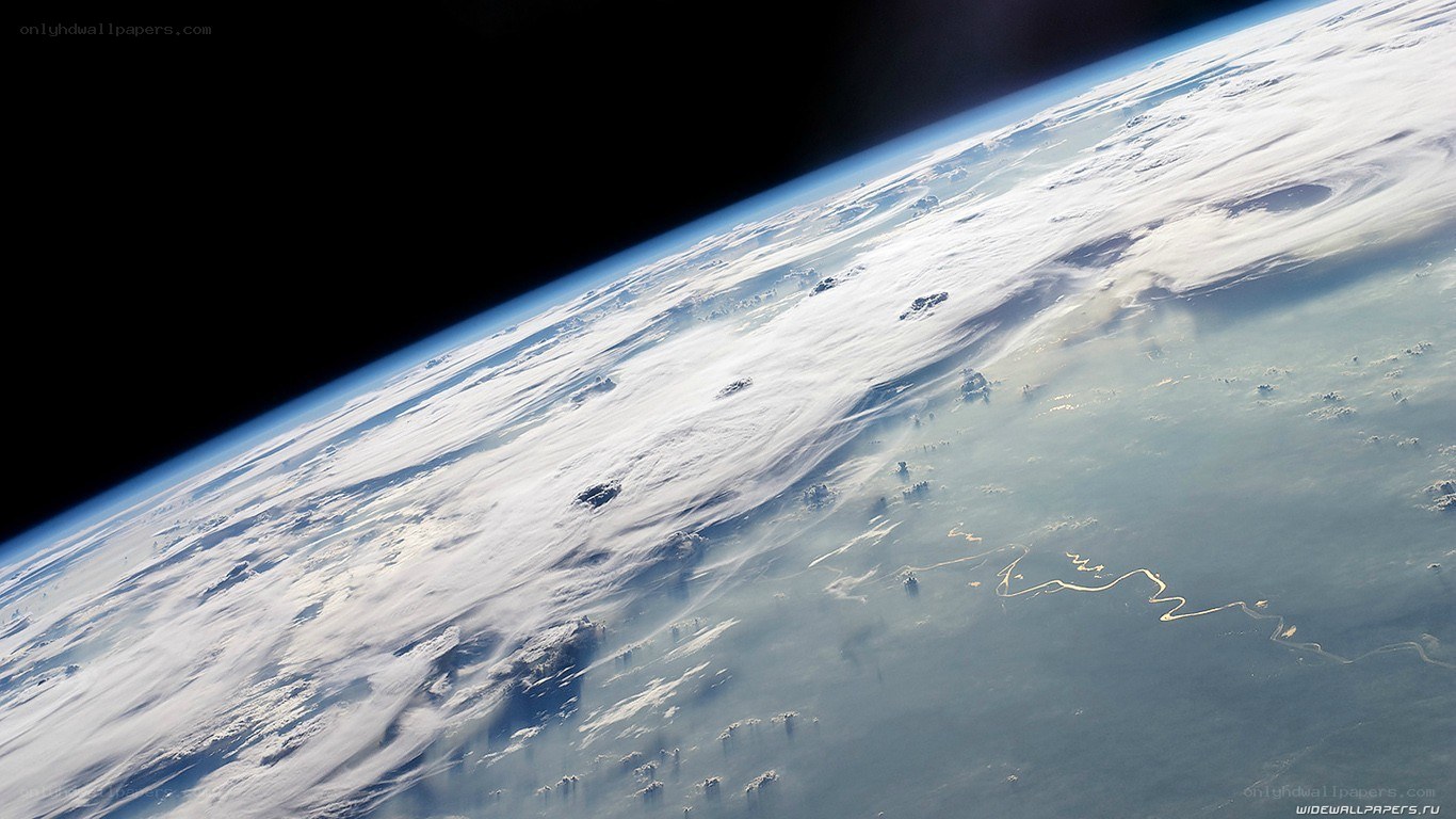 Earth from space view