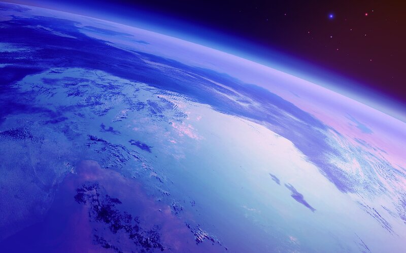 Earth from space view
