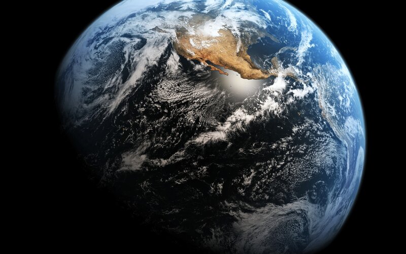 Earth from space view