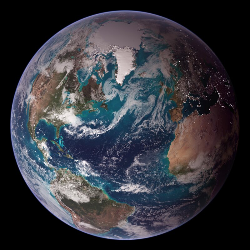 Earth from space view