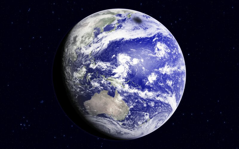 Earth from space view