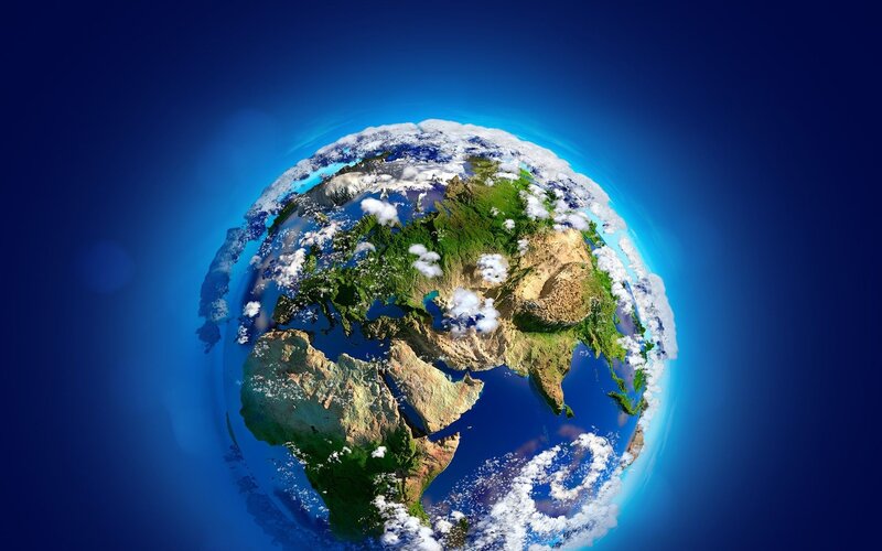 Earth from space view