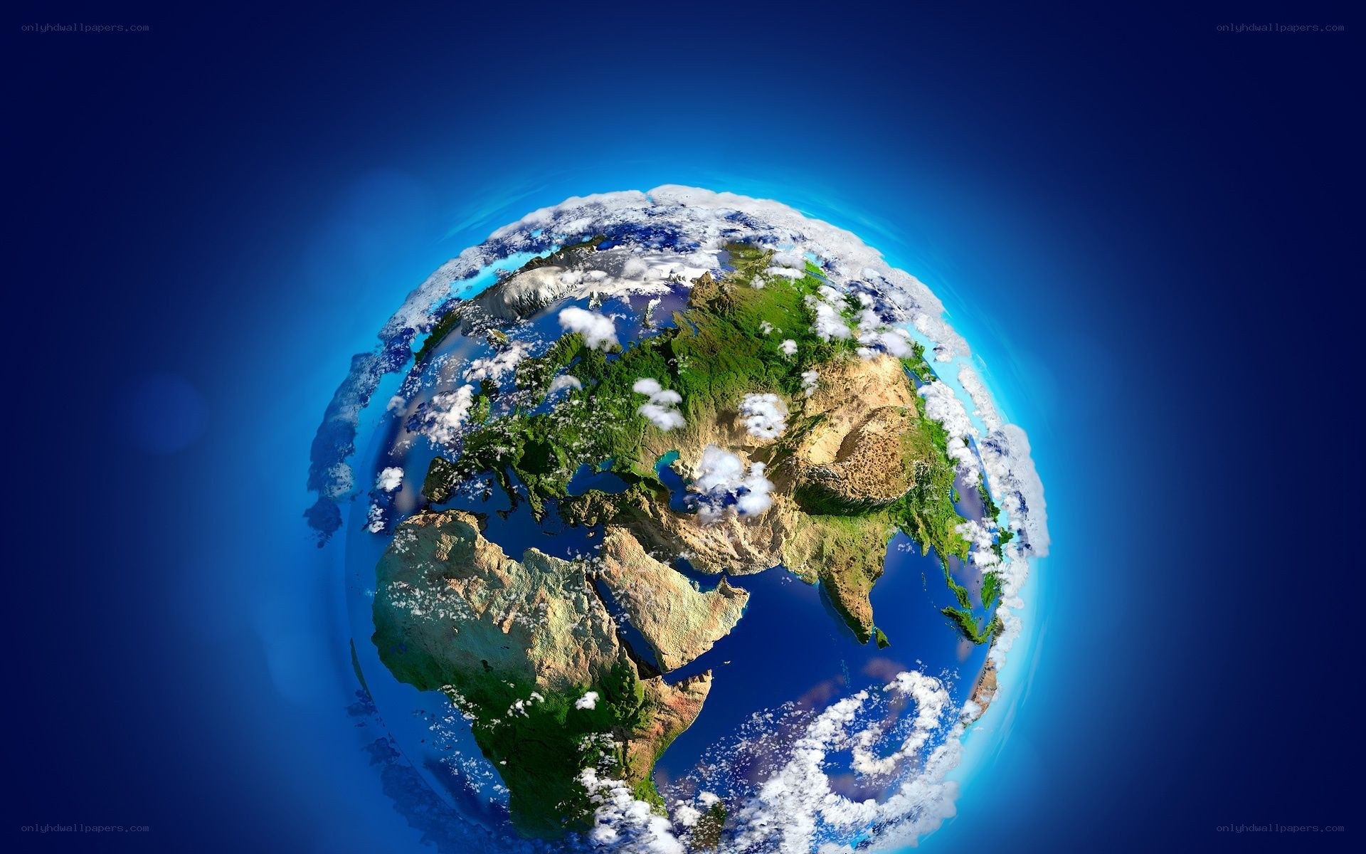 Earth from space view