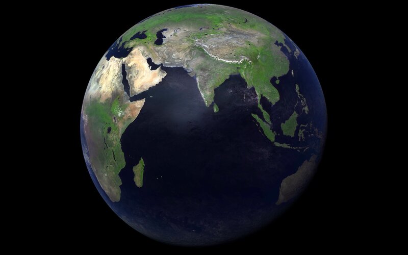 Earth from space view