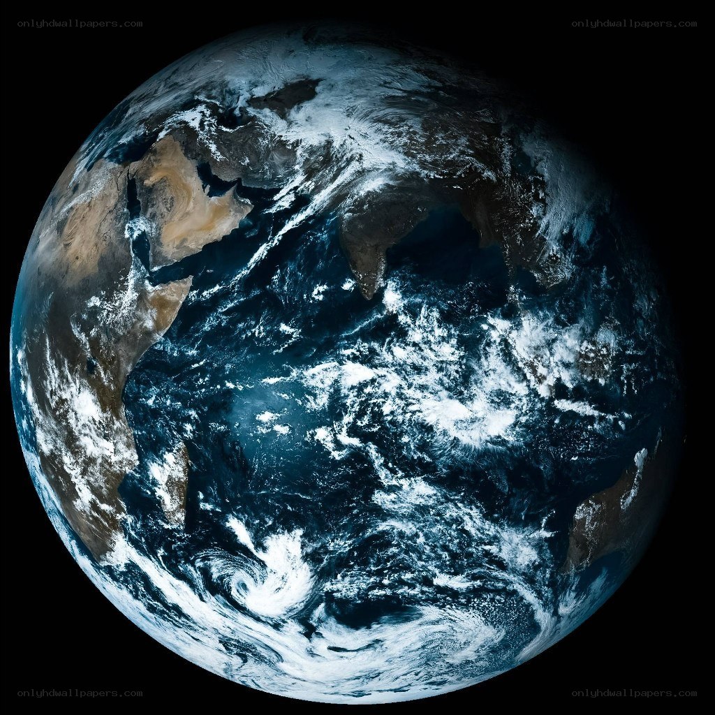 Earth from space view