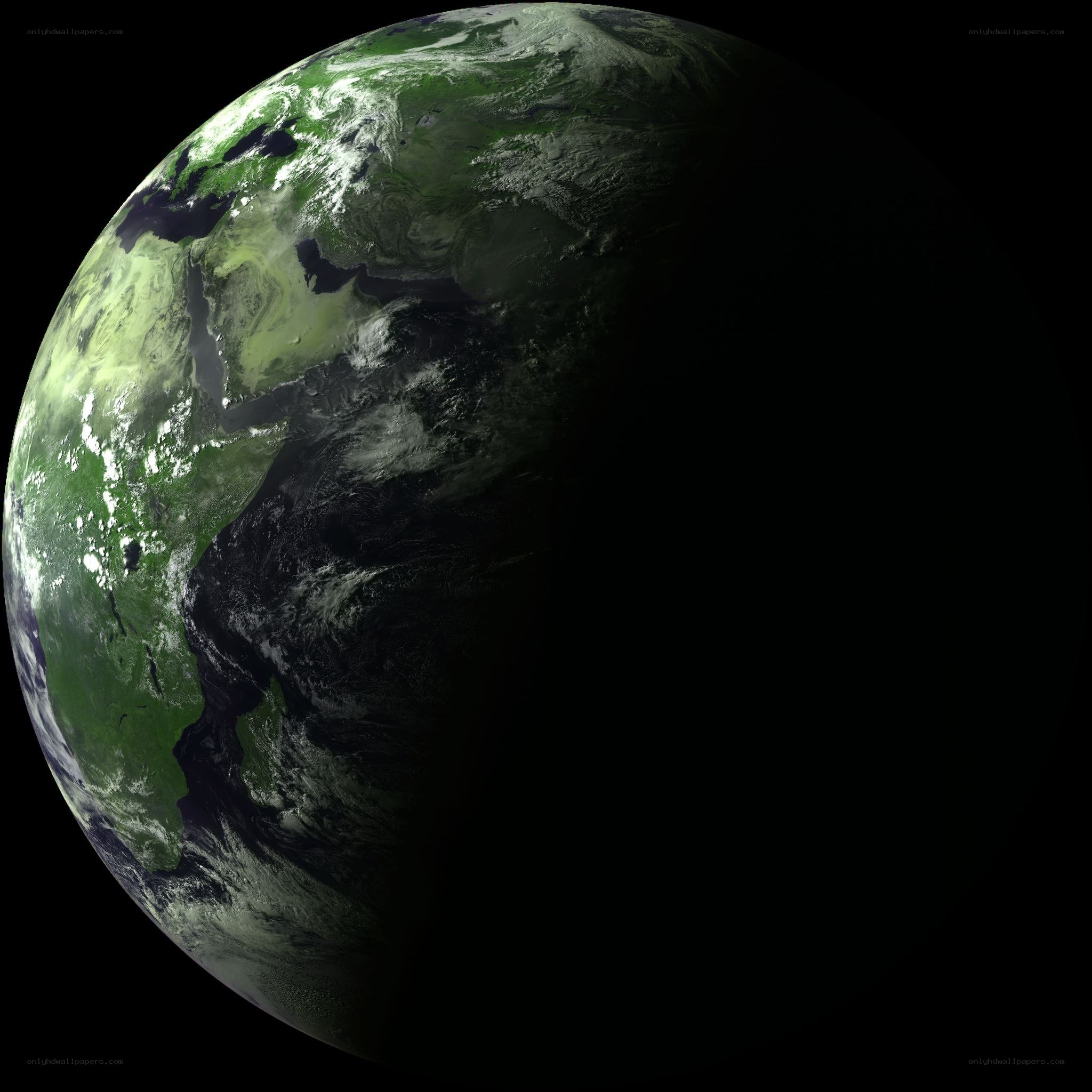 Earth from space view