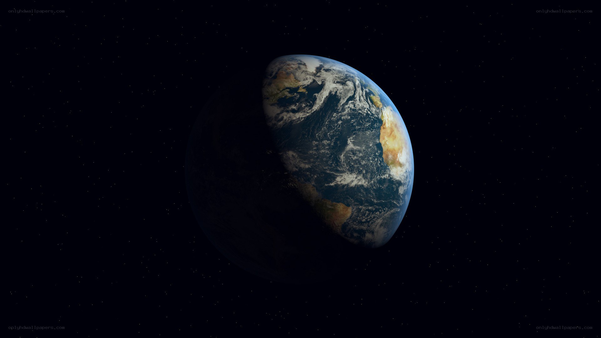 Earth from space view