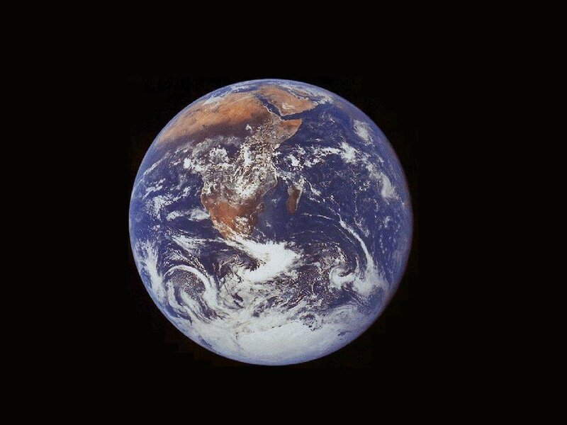 Earth from space view