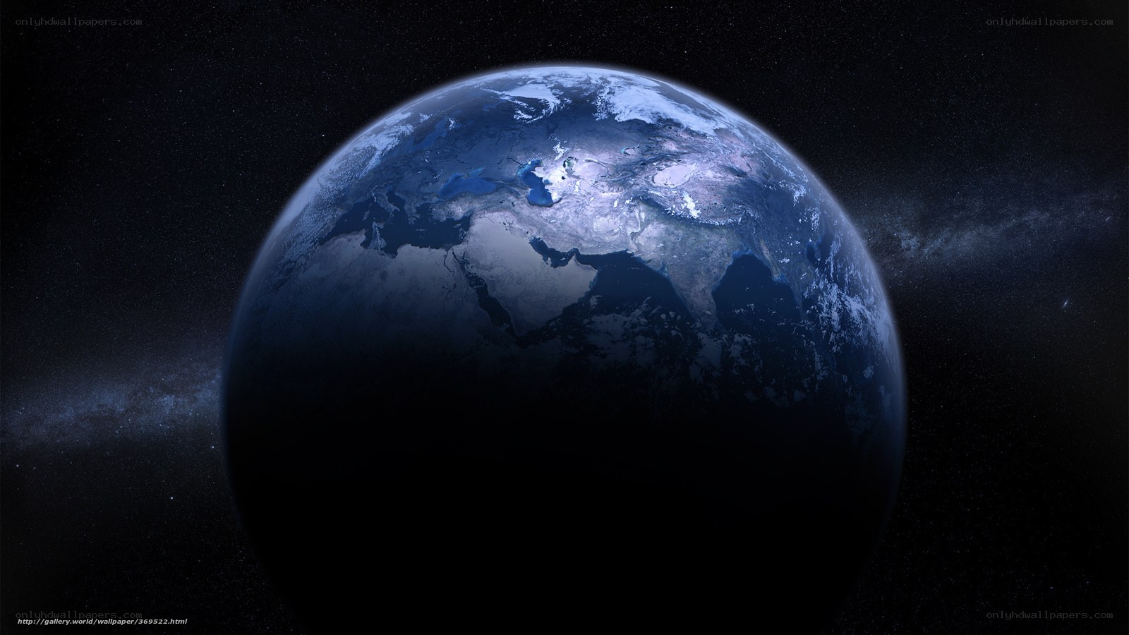 Earth from space view