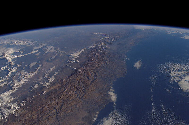 Earth from space view
