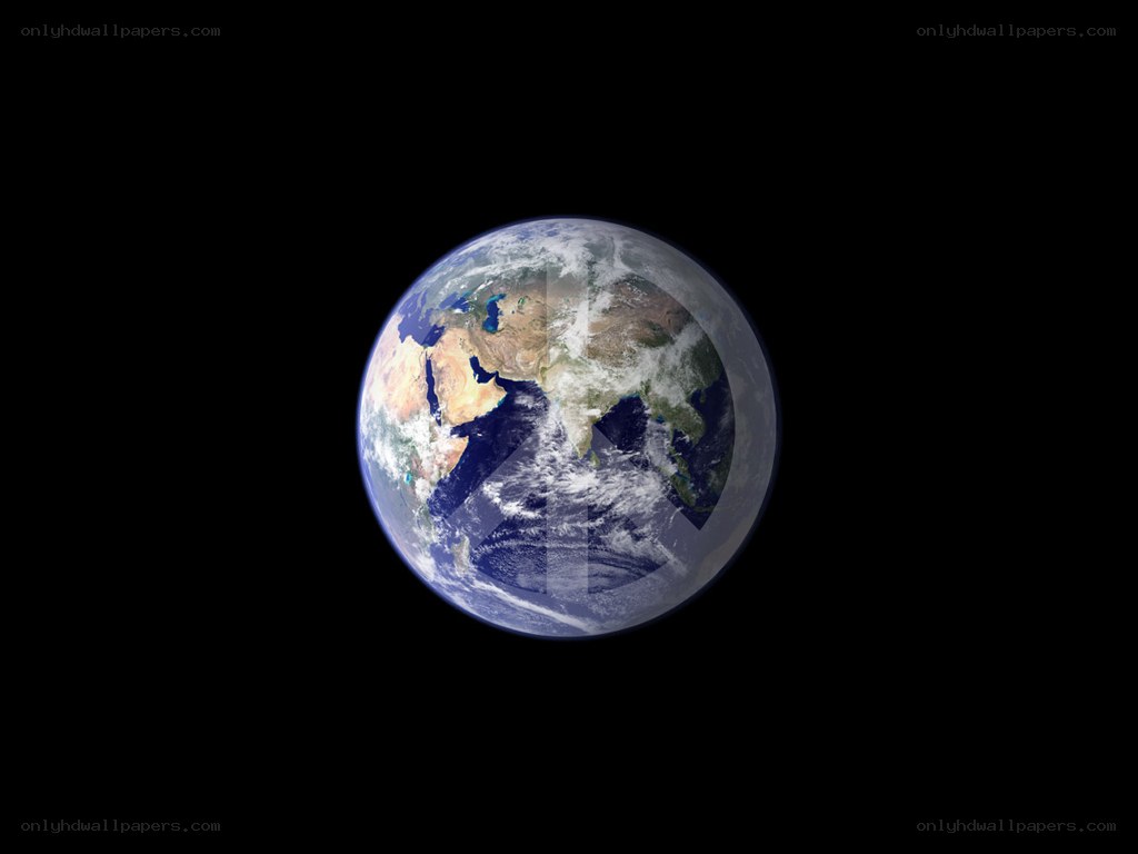 Earth from space view