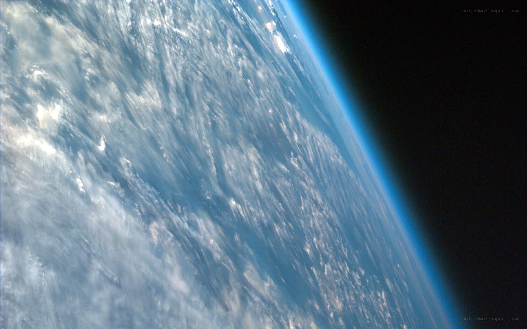 Earth from space view