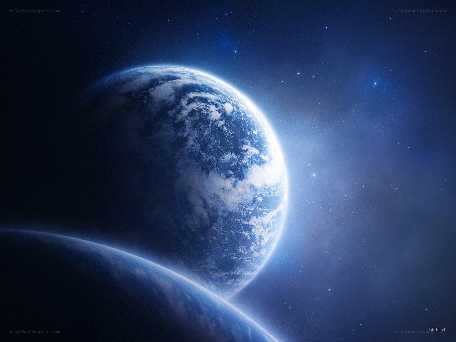 Earth from space view
