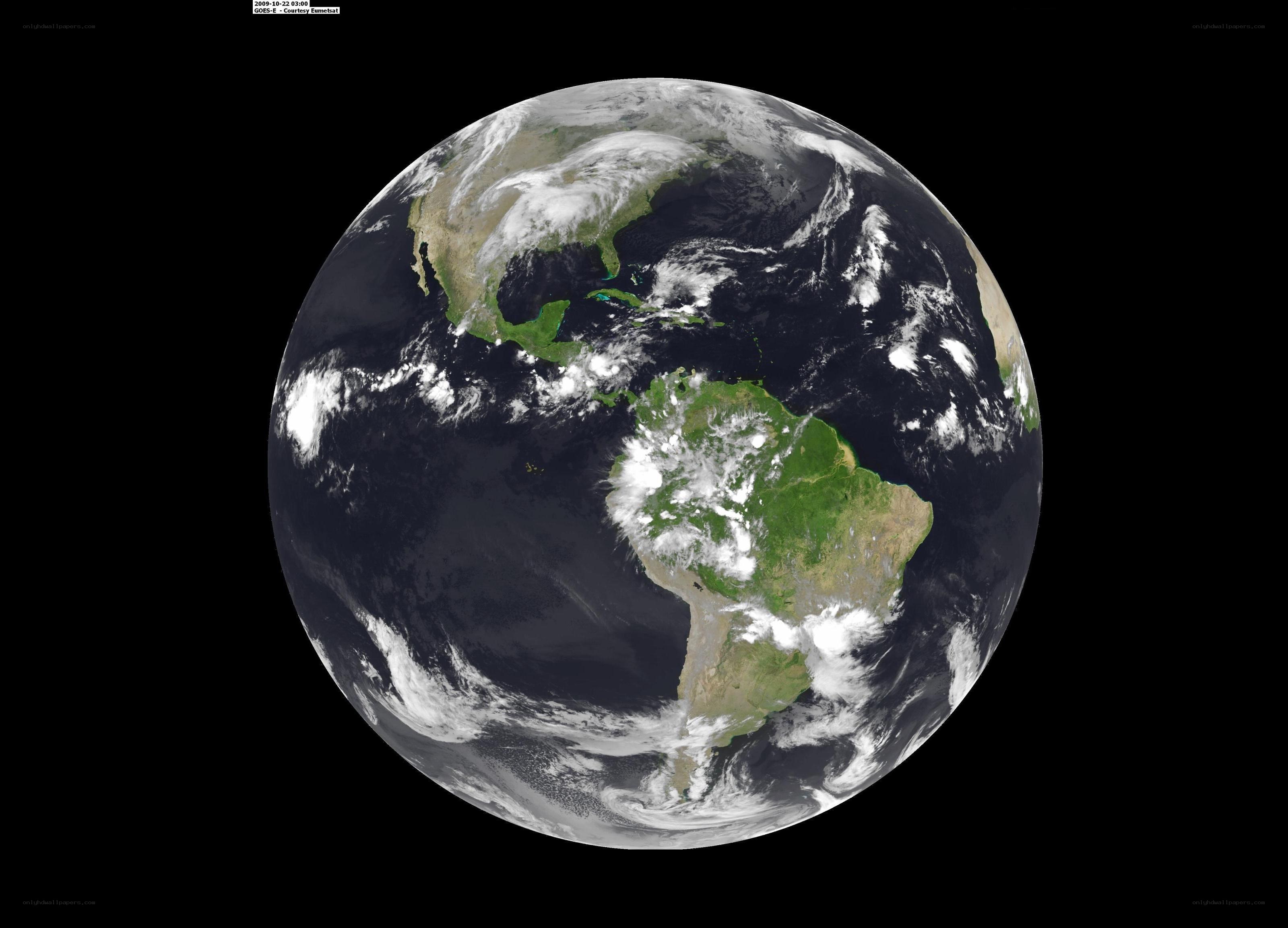 Earth from space view