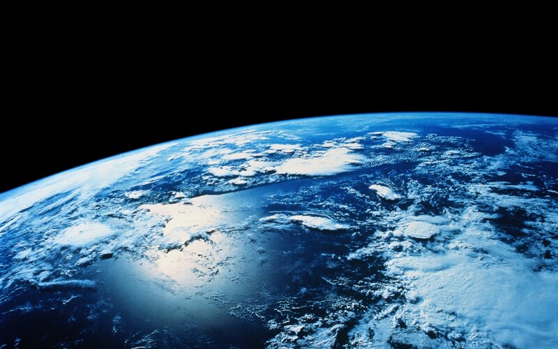 Earth from space view