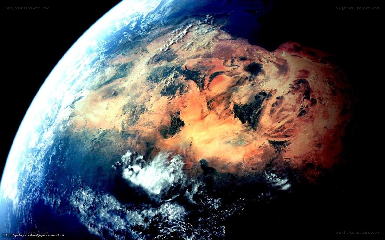 Earth from space view