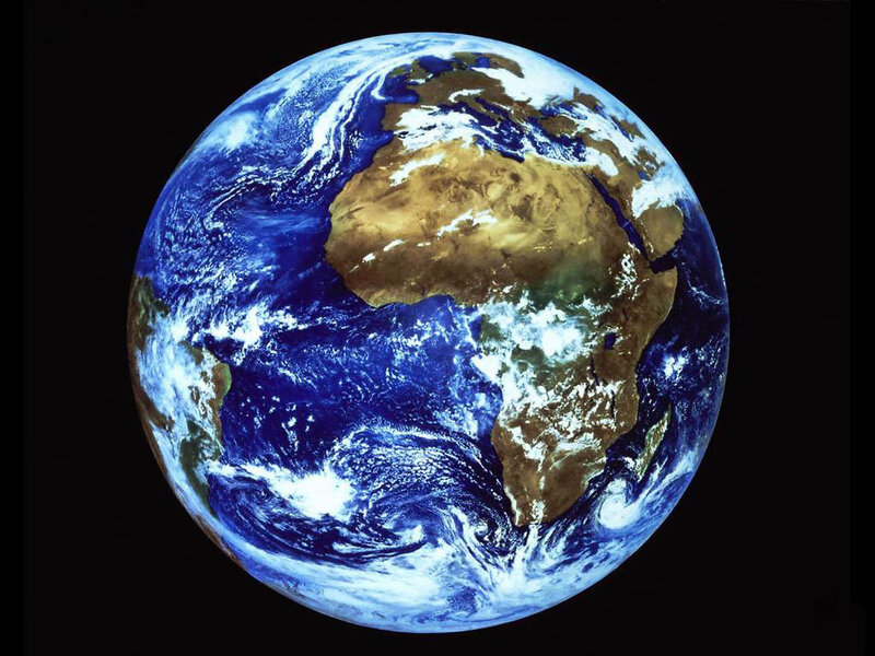 Earth from space view