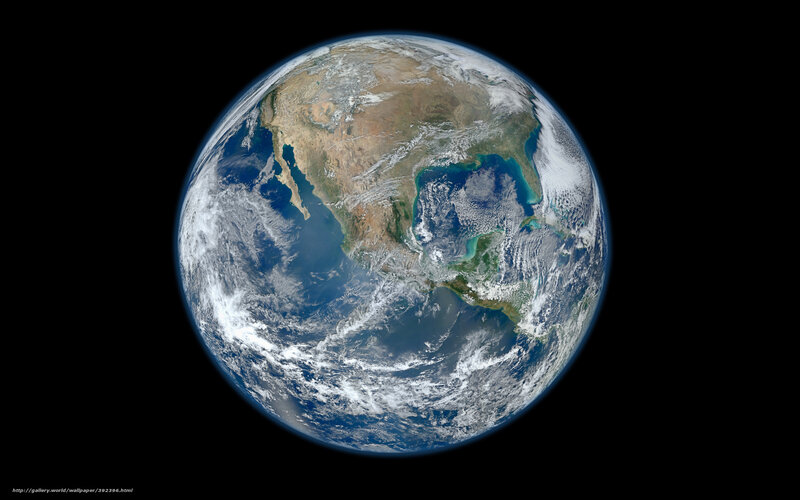 Earth from space view