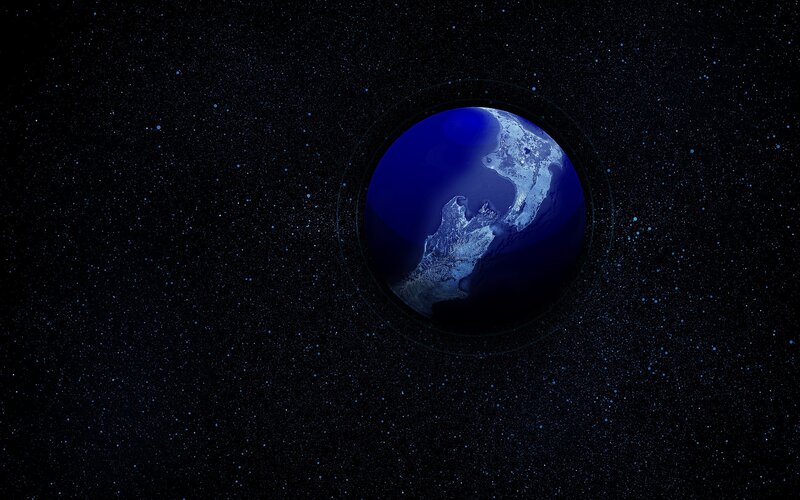 Earth from space view