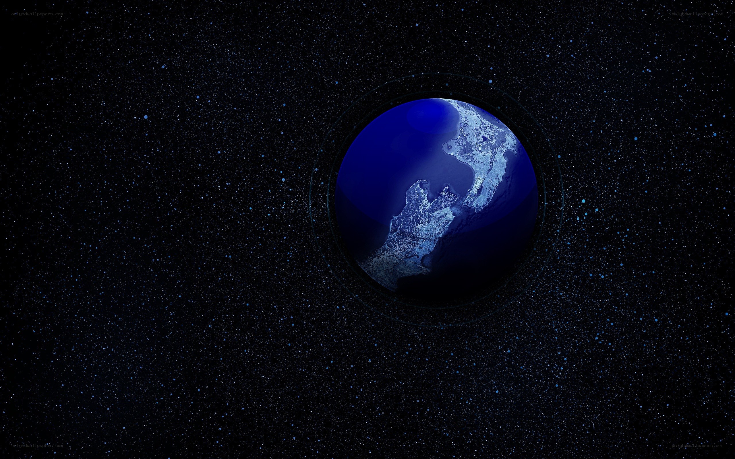 Earth from space view